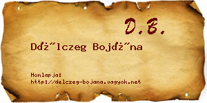 Délczeg Bojána névjegykártya